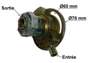 Treuil débrayable gauche rapport 1/4 - Sortie tube octo de 60 mm