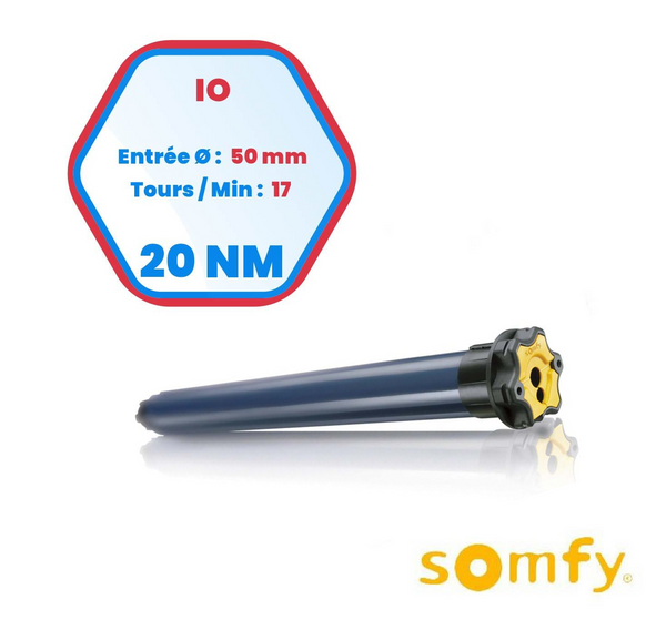 Moteur Oximo 6/17 Somfy auto RTS Court - volet roulant