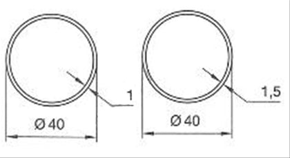 Adaptations pour Moteurs SOMFY / SIMU Ø 40 mm | Tubes ronds de 40  ep 1.5mm