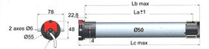 Moteur SIMU T5 AUTO électronique filaire - Ø50 mm - 10 Nm - 17 tr/mn