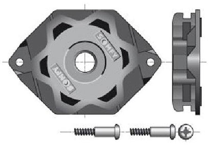 Support pour moteur SOMFY Ø 50 et Ø 60 CSI