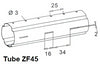 Tube ZURFLUH de Ø 45 mm x 0.5 | Longueur 1500mm