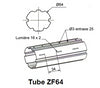 Tube ZURFLUH de Ø 64 mm x 0.8 | Longueur 1000mm