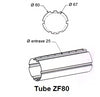 Tube ZURFLUH de Ø 80 mm x 1.0 | Longueur 1000mm