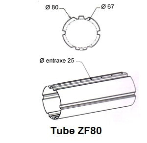 Tube ZURFLUH de Ø 80 mm x 1.0 | Longueur 2900mm