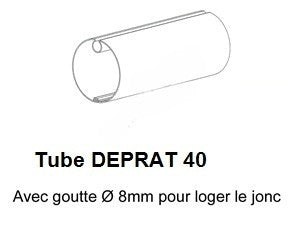 Tube DEPRAT de Ø 40 mm x 0.6 à goutte | Longueur 2500mm