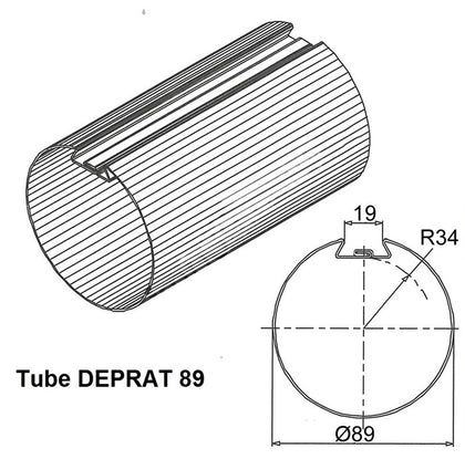 Tube DEPRAT de Ø 89 mm x 1.0 | Longueur 2000mm