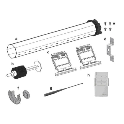 Kit motorisation radio NICE NEO T pour coffre tunnel et menuiser
