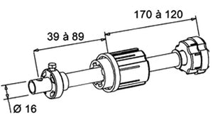 Tandem ZF45 réglable Ø16