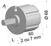 Embouts pour tube Ø 70 mm rebord de 2 mm - Embouts pour tube Ø 70 mm rebord de 2 mm - Avec rebord de 7 mm