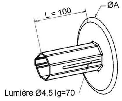 Gleitflansche für 40 Oktorohr Ø 155 mm