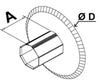 Flasques coulissantes pour tube ZF45 Ø170 mm