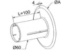 Flasques coulissantes pour tube ZF54 Ø 130 mm