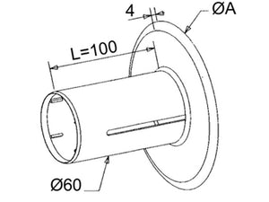 Gleitflansche für ZF54 Rohr Ø 160 mm