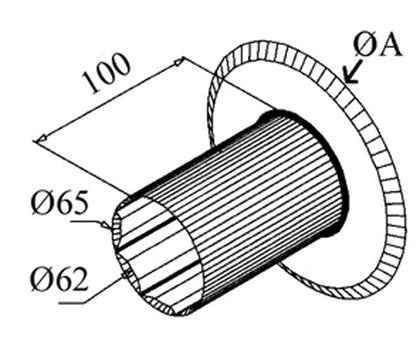 Gleitflansche für DEPRAT 62 Rohr Ø 164 mm