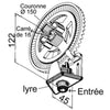 Couronne seule Ø 150 mm - Ensemble couple conique rapport 1/5 type 2001F