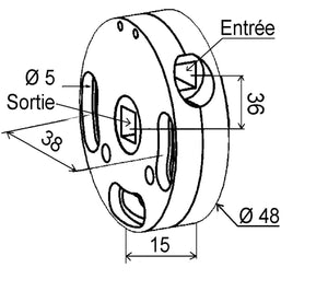 Winde 1415 - Ø 48 mm | 6 Sechskanteingang – 7 mm Vierkantausgang | ohne Hubende