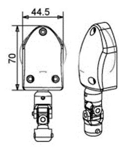 Renvoi de mouvement avec genouillère entrée Ø12 mm -blanc