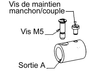 Manicotto adattatore per albero esagonale da 7"