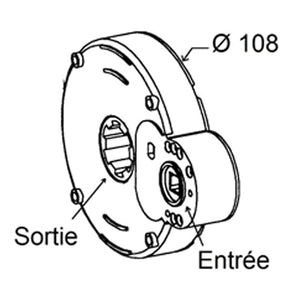 Treuil à sortie latérale rapport 1/7