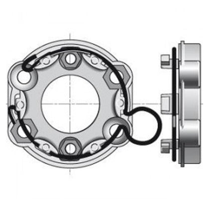 Support Somfy universel avec anneau à boucle | entraxe 48mm et 60mm