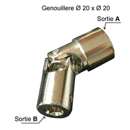 Genouillère acier sortie carré de 10 entrée Ø12
