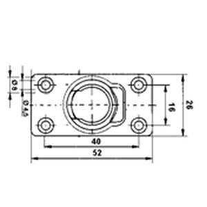 PVC-Kastenauslass bei 45° – Einlass Ø 12 mm – Sechskantauslass 7 mm – Länge 300 mm