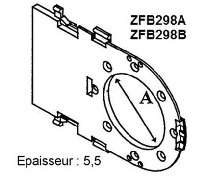 Tiroir pour motorisation de coffre PLASTIVAL de 170 et 250 Tube ZF45