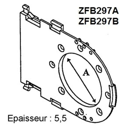 Tiroir pour motorisation de coffre PLASTIVAL de 210 et tube ZF 64