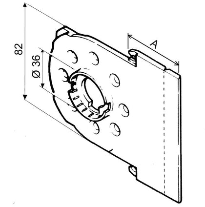 Tiroir support pour roulement Ø36 Pour coffres de 150 ou 180