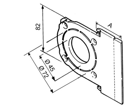 Tiroir support pour roulement Ø36 Pour Modulo 125 ou 150