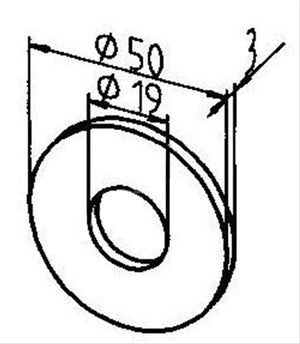 Rosace de recouvrement brun foncé pour guide sangle à enfoncer