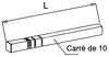 Axe carré 10, long 220 (VR jumelé)