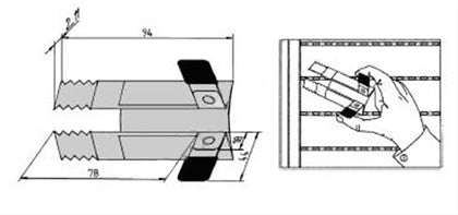 Verrou à serrage par paire sous blister