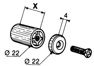 Butée d'arrêt ronde 40mm Gris Anthracite