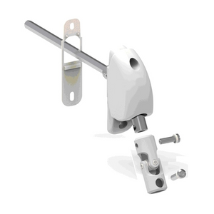 Renvois à 120° embase étroite - Entrée Ø 12 mm - Sortie carré de 6 mm - Lg 305 mm