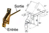 Doubles cardans 90° bâti étroit entrée Ø 14 - Sortie carré de 8 mm - genouillère inox