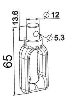 Manchons à boucle zingués pour sortie de caisson - Sortie mâle Ø 12 mm - finition zingué