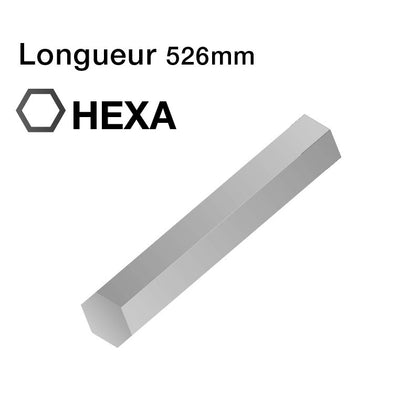 Tige de sortie HEXA de 6 mm | Lg 526mm