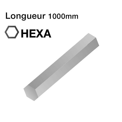 Tige de sortie HEXA de 6 mm | Lg 1000mm