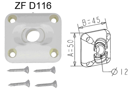 Guides à rotule Ø 12 mm - coloris blanc