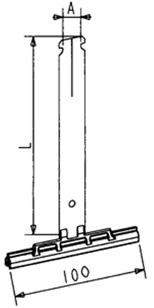 Attaches de tablier à clipper pour tubes ZF Pour lame de 8 mm Lg 142 mm