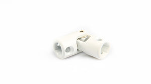 Genouillère Ø18 blanche, 2 sorties Ø12F