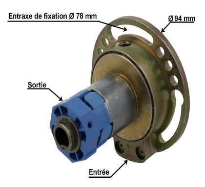 Treuil débrayable droit rapport 1/4
