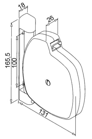 Enrouleurs Polyvalent coloris blanc livré avec 5,80 ml de sangle de 14 mm