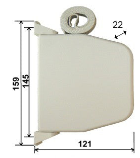 Mini enrouleurs de sangle coloris blanc - sans sangle