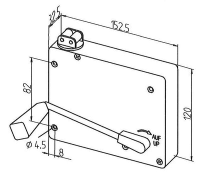 Enrouleur à manivelle pour sangle sans sangle