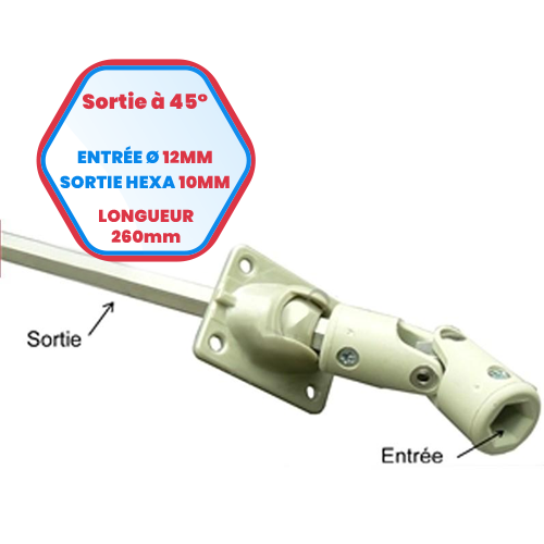 1 support de tringle pour caisson de volet roulant à rainure Ø 28