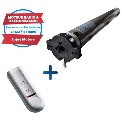 Moteurs radio ENJOY MOTORS type JE - 20NM - fournis avec télécommande