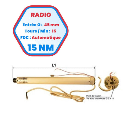 Moteur Deprat Radio Tempo Com Stop 15 Nm